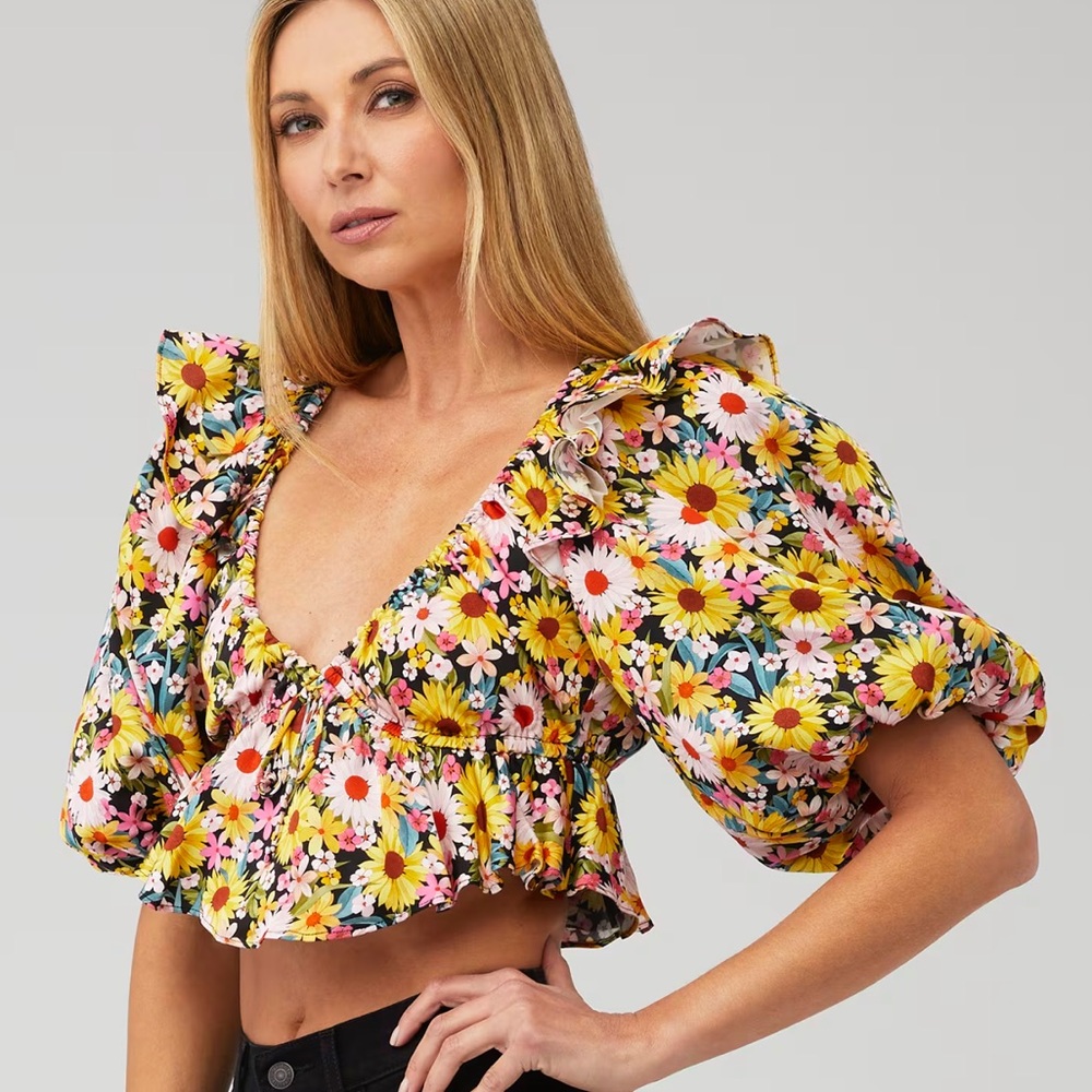 For Love & Lemons Glenn Crop Top - Picture 2 of 4